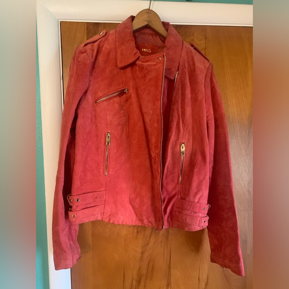 Coral MNG women’s Leather Jacket size Large